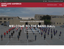 Tablet Screenshot of eastlandband.com